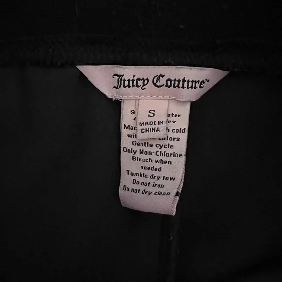 Juicy Couture Black Velour set sweater and pants - Picture 4 of 5